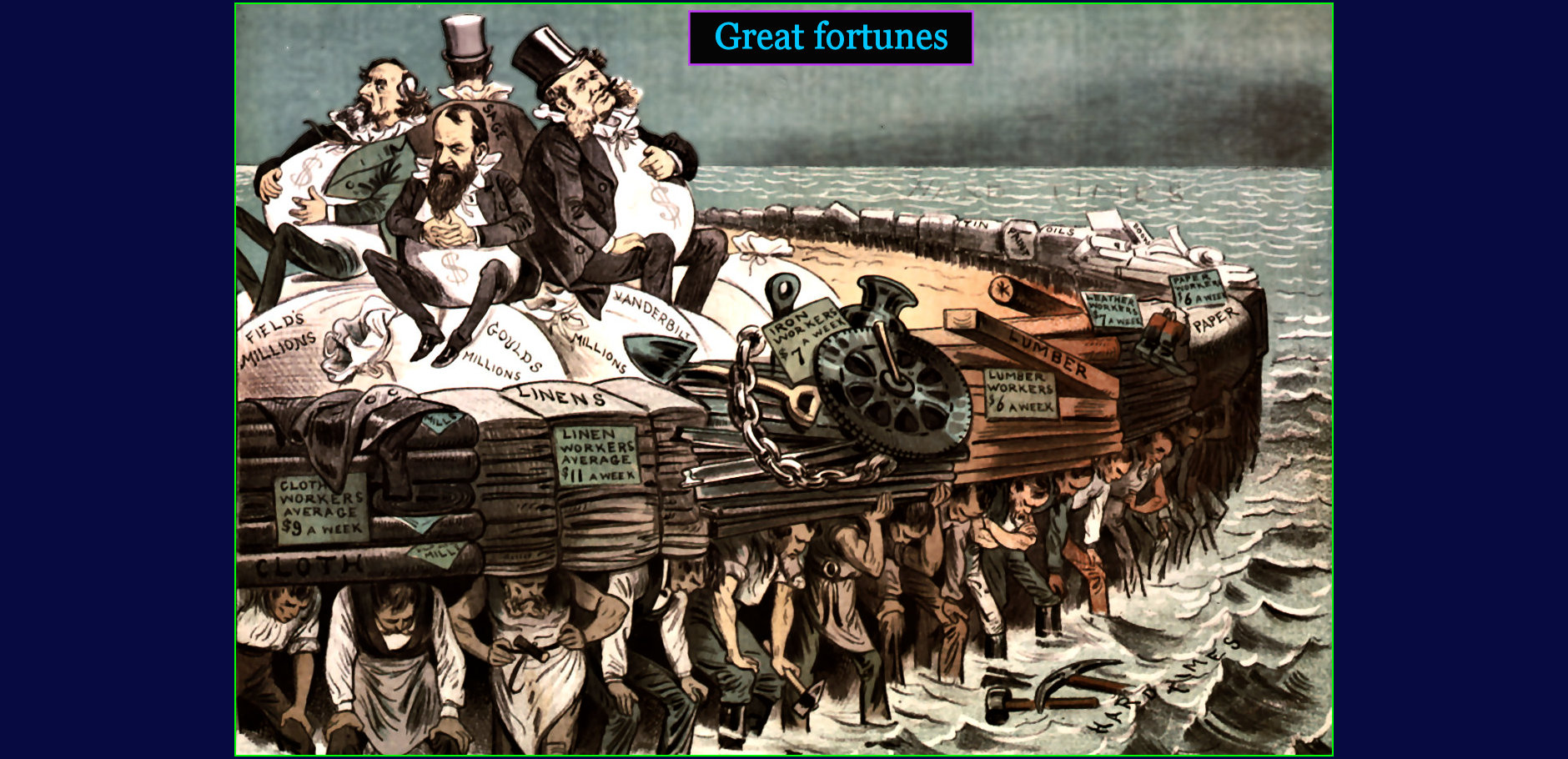 Great fortunes, 1890